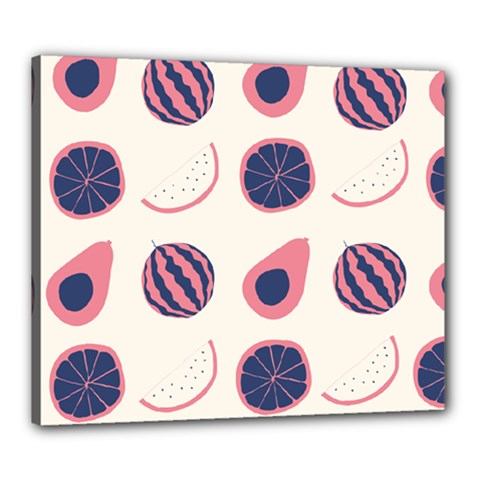 Fruits Halves Pattern Design Canvas 24  x 20  (Stretched) from ArtsNow.com