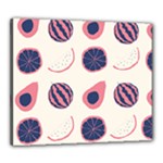 Fruits Halves Pattern Design Canvas 24  x 20  (Stretched)