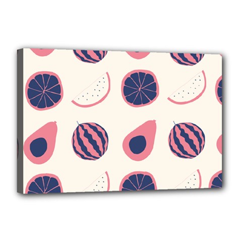 Fruits Halves Pattern Design Canvas 18  x 12  (Stretched) from ArtsNow.com