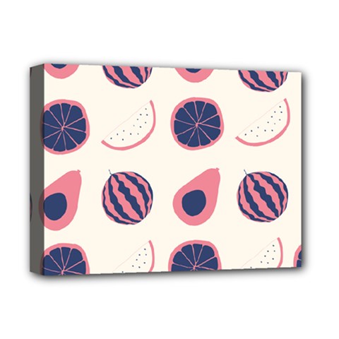 Fruits Halves Pattern Design Deluxe Canvas 16  x 12  (Stretched)  from ArtsNow.com