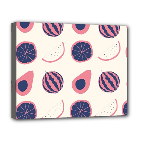 Fruits Halves Pattern Design Deluxe Canvas 20  x 16  (Stretched) from ArtsNow.com