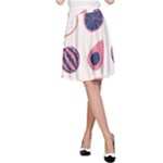 Fruits Halves Pattern Design A-Line Skirt