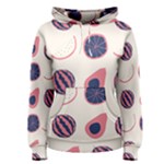 Fruits Halves Pattern Design Women s Pullover Hoodie