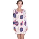 Fruits Halves Pattern Design Long Sleeve Nightdress