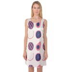 Fruits Halves Pattern Design Sleeveless Satin Nightdress