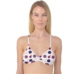 Fruits Halves Pattern Design Reversible Tri Bikini Top