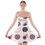 Fruits Halves Pattern Design Strapless Bra Top Dress
