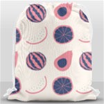 Fruits Halves Pattern Design Drawstring Bag (Large)