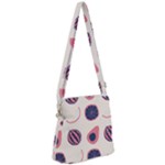 Fruits Halves Pattern Design Zipper Messenger Bag