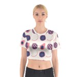 Fruits Halves Pattern Design Cotton Crop Top