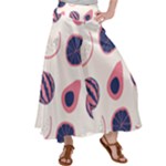Fruits Halves Pattern Design Women s Satin Palazzo Pants