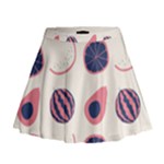 Fruits Halves Pattern Design Mini Flare Skirt