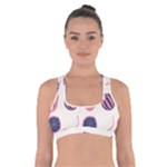 Fruits Halves Pattern Design Cross Back Sports Bra