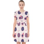 Fruits Halves Pattern Design Adorable in Chiffon Dress