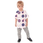 Fruits Halves Pattern Design Kids  Raglan T-Shirt