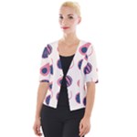 Fruits Halves Pattern Design Cropped Button Cardigan