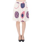 Fruits Halves Pattern Design Velvet High Waist Skirt