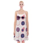 Fruits Halves Pattern Design Spaghetti Strap Velvet Dress