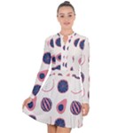 Fruits Halves Pattern Design Long Sleeve Panel Dress