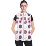 Fruits Halves Pattern Design Women s Puffer Vest