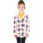 Fruits Halves Pattern Design Kids  Double Breasted Button Coat