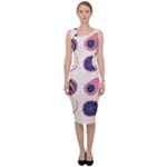 Fruits Halves Pattern Design Sleeveless Pencil Dress