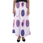 Fruits Halves Pattern Design Flared Maxi Skirt