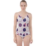 Fruits Halves Pattern Design Cut Out Top Tankini Set