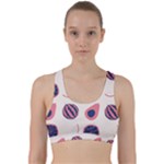 Fruits Halves Pattern Design Back Weave Sports Bra