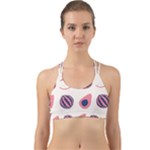 Fruits Halves Pattern Design Back Web Sports Bra