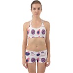 Fruits Halves Pattern Design Back Web Gym Set