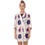 Fruits Halves Pattern Design Half Sleeve Chiffon Kimono