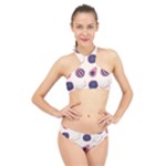 Fruits Halves Pattern Design High Neck Bikini Set