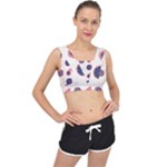 Fruits Halves Pattern Design V-Back Sports Bra