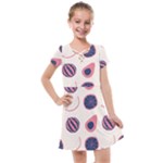 Fruits Halves Pattern Design Kids  Cross Web Dress