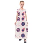 Fruits Halves Pattern Design Kids  Short Sleeve Maxi Dress
