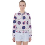 Fruits Halves Pattern Design Women s Tie Up Sweat