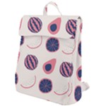Fruits Halves Pattern Design Flap Top Backpack