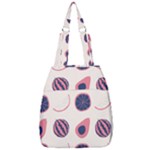 Fruits Halves Pattern Design Center Zip Backpack