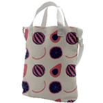 Fruits Halves Pattern Design Canvas Messenger Bag