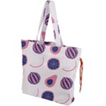 Fruits Halves Pattern Design Drawstring Tote Bag