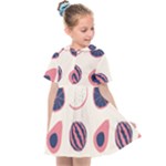 Fruits Halves Pattern Design Kids  Sailor Dress