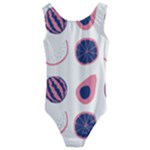 Fruits Halves Pattern Design Kids  Cut-Out Back One Piece Swimsuit