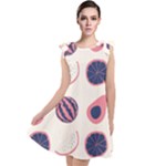 Fruits Halves Pattern Design Tie Up Tunic Dress