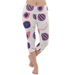 Fruits Halves Pattern Design Lightweight Velour Capri Yoga Leggings