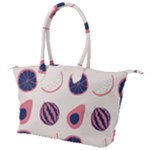 Fruits Halves Pattern Design Canvas Shoulder Bag