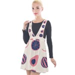 Fruits Halves Pattern Design Plunge Pinafore Velour Dress