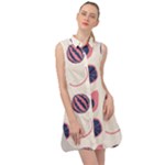 Fruits Halves Pattern Design Sleeveless Shirt Dress