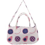 Fruits Halves Pattern Design Removable Strap Handbag