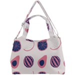 Fruits Halves Pattern Design Double Compartment Shoulder Bag